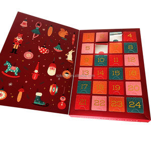 Calendario de Navidad personalizado <span class=keywords><strong>Flash</strong></span> 2025, embalaje de cuenta regresiva de Adviento, papel especial, caja de regalo de doble apertura, caja de la suerte ciega sorpresa - Product Image 4