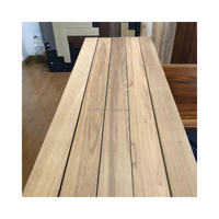Planches de terrasse en bois dur de teck à double rainure, planches de terrasse en bois massif Iroko