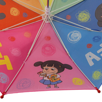 Parapluie personnalisé pour enfants, ouverture manuelle, non pliable, avec poignée anti-pincement et bords arrondis, pour garçons et filles de maternelle