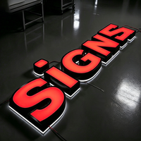 Lettres de signalisation LED personnalisées, étanches, 3D, illuminées, pour la publicité murale des commerces et la décoration