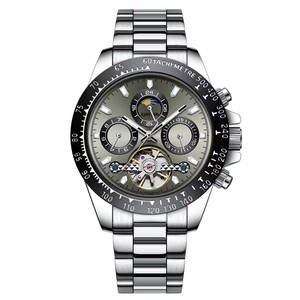 Montre automatique mécanique pour homme KINYUED, livraison directe, calendrier hebdomadaire, phases de lune, étanche 3BAR, affichage lumineux, luxe et mode. - Product Image 4