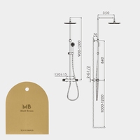 Mitigeur de douche thermostatique à levier unique avec douche pluie
