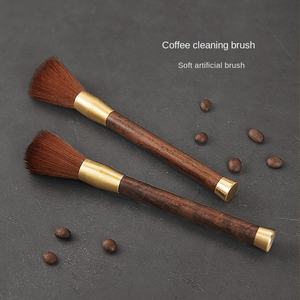 Accessoires à café multi-usages, moulin à café en bois à long manche respectueux de l'environnement, brosse à poudre, articles ménagers - Product Image 1