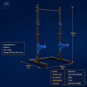 Gmfitness Gm-q1014 Half Rack Attrezzatura da Palestra Resistente per Squat e Allenamento di Potenza con Barra per Trazioni per Centri <span class=keywords><strong>Fitness</strong></span> - Product Image 2
