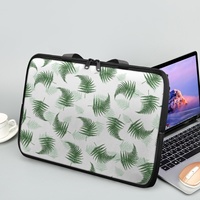 Fait sur mesure avec Aloha Hawaiian Fern Printing Sac pour ordinateur portable en cuir PU Impression sur demande Sac pour ordinateur de haute qualité