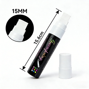 ปากกาไวท์บอร์ดชนิดน้ำ หัวแบนกว้าง 15 มม. สำหรับเขียนบนกระจก กระดาน LED และหิน - Product Image 1