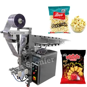 Полуавтоматический простой в использовании небольшой пищевой автомат для упаковки картофельных чипсов и гранул с датой
