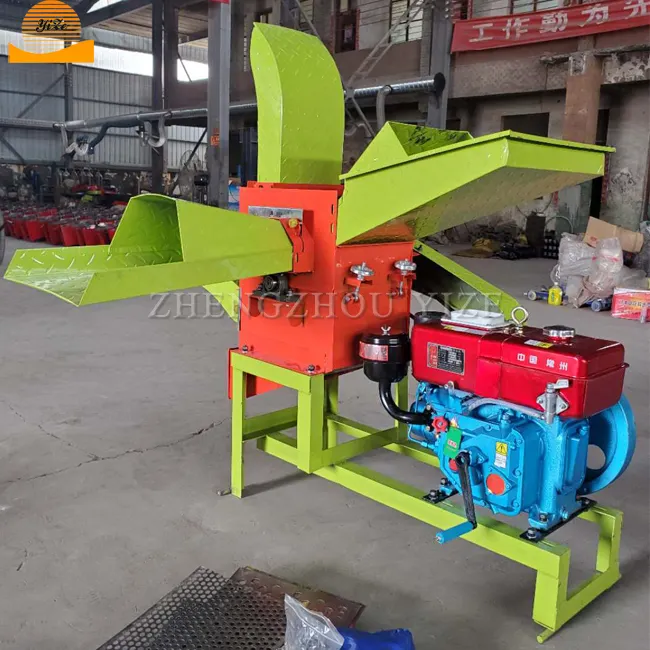 Mobile Feed Grinder Machine Chaff Corn Stalk Cutting Cutter Machine Animal Poultry Feed Mill Grain Milling Machine Chaff Cutter