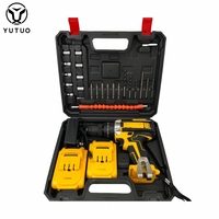 YUTUO prix usine Portable ménage bricolage sans fil sans fil batterie au Lithium outil électrique Kit combiné 12V 24V ensemble de perceuse électrique