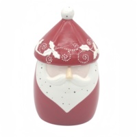 Réservoir de stockage en céramique Dolomite Christmas Seal Heavy Duty Santa Claus Snack Jar pour les fournitures de vacances