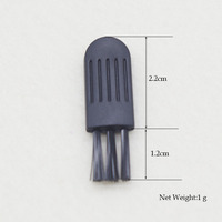 Nettoyeur de clavier d'ordinateur portable en plastique à prix avantageux, mini brosse de nettoyage en nylon doux pour le nettoyage des accessoires d'aide auditive