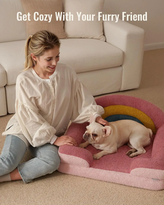 Orthopedic Dog <strong>Beds</strong> for Medium Dogs Rectangle <strong>Bolster</strong> Calming Pet Sofa Fluffy Plush Bubble Pet <strong>Bed</strong> Removable Washable Cover - Product Image 2