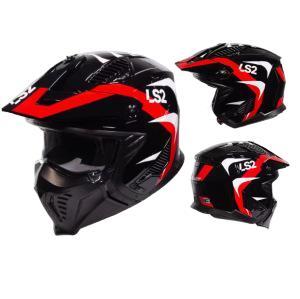Casque de moto modulaire LS2 OF606 certifié ECE, style rétro Street Fighter, double visière, rallye, tout-terrain, intégral pour hommes et femmes - Product Image 6