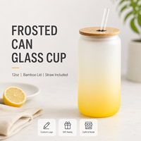 Gobelet personnalisé en verre borosilicate givré 250 ml, base antidérapante, sans BPA, compatible lave-vaisselle, motif personnalisé pour usage quotidien