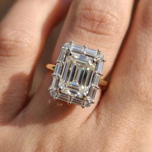 Anillo de Diamantes Cultivados en Laboratorio de Plata de Ley 925 de Diseño para Mujer, Joyería Fina de Lujo Premium, Artesanía Elegante, Uso Diario - Product Image 2