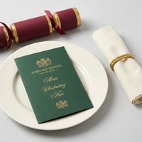 Cracker de Noël personnalisé imprimé, élégant et chaleureux, pour table de dîner festive d'hôtel de luxe