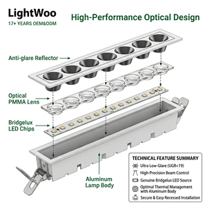 Lámpara de Techo LED Moderna con Rejilla, 5CCT Seleccionables, Acabado Blanco, para Oficina, Banco, Recepción, Muestra Gratis Disponible Ahora - Product Image 3