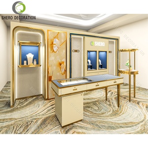 Sang trọng tùy chỉnh đồ trang sức Showcase tủ trưng bày với ánh sáng LED Tường hình ảnh tủ trưng bày cho cửa hàng đồ trang sức - Product Image 3