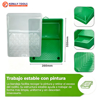 Ensemble de rouleaux à peinture en polyester de 9 pouces, kit professionnel de peinture murale avec plateau et cadre pour la rénovation de meubles et de maisons
