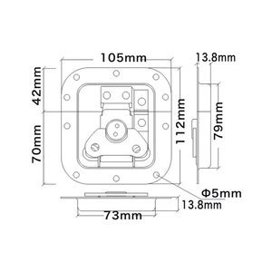 Nhà sản xuất hàng đầu trường hợp chuyến bay khóa kẹp chốt trường hợp chuyến bay Latch phong cách chuyên nghiệp 100% QC thông qua trường hợp chuyến bay Latch - Product Image 2