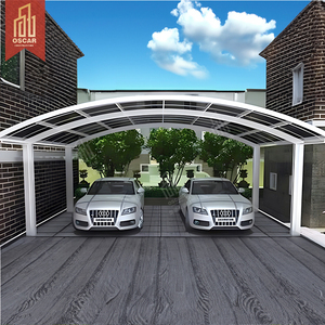 Structure moderne personnalisée Abris d'ombrage solaires simples en alliage d'aluminium à poser soi-même <span class=keywords><strong>Abri</strong></span> pour <span class=keywords><strong>voiture</strong></span> avec forte charge de neige - Product Image 1