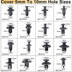 Huyo OEM Emballage Mixte de 635 Pièces de Clips de Porte Intérieurs Automobiles, Boîtes en Plastique et Rivets - Product Image 3
