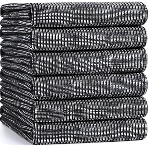 Premium Striped Cotton Kitchen Towels Machine Wash <b>Terry</b> Dish Towels <b>Bulk</b> Super Absorbent Hanging Loop - Product Image 1