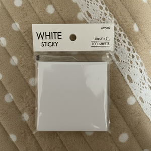 แผ่นโน๊ตเหนียวสีขาวแผ่น120ขนาด75x75มม. แผ่นบันทึกย่อส่งเสริมการขาย - Product Image 1