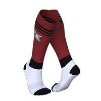 Chaussettes de baseball tricotées unisexes pour jeunes, personnalisées, hauteur genou, impression par sublimation, logo, antidérapantes, respirantes, séchage rapide, sport 3D