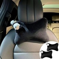 Coussin de voiture en coton GULI en forme de papillon, lot de 2, soutien cervical réglable et doux pour le siège du conducteur, utilisation familiale