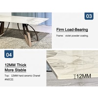 Nouveau Design nordique contemporain Table basse ensemble de luxe en céramique