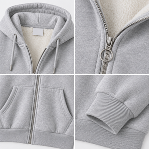<strong>Women's</strong> Men's New Style Loose Casual Fleece Washed <strong>Cardigan</strong> Coat Zip-Up Spring Summer <strong>Hooded</strong> Sweatshirt 100% Cotton Anti-Pilling - Product Image 3