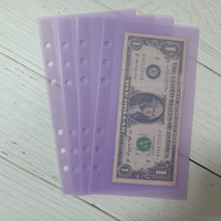 Vente chaude PP Durable Usage Quotidien Coloré Économie Transparent Enveloppes En Espèces A7 Enveloppe Poches Classeur A6 Enveloppe En Espèces