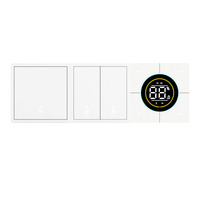 Interrupteur mural UE/RU Bouton Tyelc Tuya Smart Switch Wifi 1/2/3 Gang Key PC Panel Smart Life App Télécommande Home LIGHT SWITCH