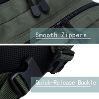 Sac à dos tactique d'assaut en polyester avec fermeture éclair, anti-insectes, pour entraînement, randonnée, sports de plein air, pratique, 40L, 45L, 50L