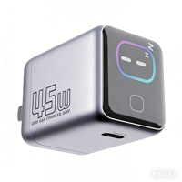 Chargeur intelligent à écran TFT GaN 45W, chargeur intelligent à affichage AI, chargeur à charge rapide pour tablettes, téléphones mobiles et ordinateurs portables