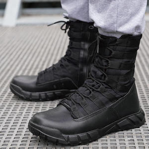Moda uomo donna resistente nero marrone chiaro verde alto con cerniera per stivali tattici <span class=keywords><strong>scarpe</strong></span> <span class=keywords><strong>da</strong></span> allenamento in Nylon per <span class=keywords><strong>Trekking</strong></span> alpinistico all'aperto - Product Image 5