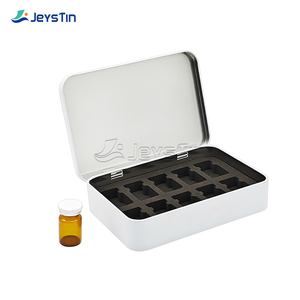 Mới Đến Các Nhà Sản Xuất Tùy Chỉnh Kích Thước Và In Ấn Kim Loại Lon Cấp Thực Phẩm Kim Loại Nhỏ Bản Lề Bao Bì Hộp Thiếc Với Miếng Bọt Biển Chèn - Product Image 1