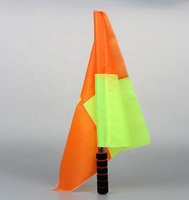 Ensemble personnalisé de 2 Drapeaux de juge de ligne d'entraînement de football Signal de commande Drapeaux d'arbitre de football Équipement de cour