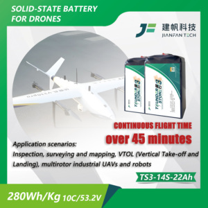 แบตเตอรี่โดรน Thunder Stone TS3 Series 280Wh/kg แบตเตอรี่กึ่งโซลิดสเตท 22Ah 22.8V/26.6V/45.6V/49.4V/53.2V รุ่น JF-TS3-22000 - Product Image 6