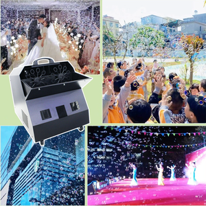 Máquina de burbujas antiniebla LED de 2000W, Control remoto DMX, máquina de humo de burbujas de doble rueda para boda, discoteca, fiesta, efecto de iluminación de escenario - Product Image 3