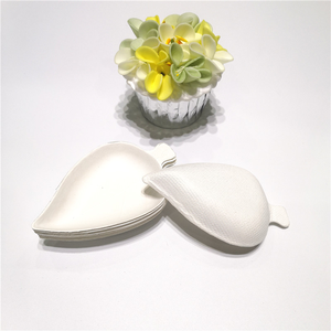 Plateau à Dessert jetable de canne à sucre de haute qualité, plateau à Dessert de Bagasse Compostable assiettes biodégradables en forme de feuille - Product Image 3