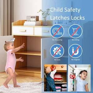 Verrous de sécurité pour armoires et tiroirs, protection enfant, installation facile, idéal pour les tout-petits et les bébés - Product Image 3