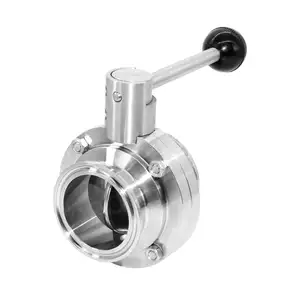 Sanitary Butterfly Valve with Pull Handle Stainless Steel 304 3 inch Tri Clamp Clover