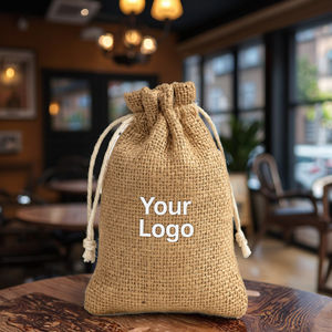 Taze Guatemalan kahve çekirdekleri hediye keseleri ambalaj için İpli ile özel doğal çuval bezi jüt kahve torbaları - Product Image 3