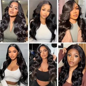 Perruques de cheveux humains Body Wave Lace Frontal 220% de densité AngelBella Vendeurs 13x6 Perruque HD Lace Front sans colle pour femmes noires - Product Image 6