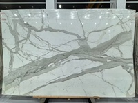 Comptoirs de table en marbre blanc Calcatta et granit pour hôtels, design contemporain, motifs sur mesure de haute qualité