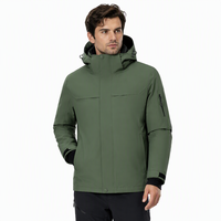 Veste coupe-vent d'extérieur pour homme, vêtement d'hiver chaud, imperméable et coupe-vent, avec doublure en polaire brossée