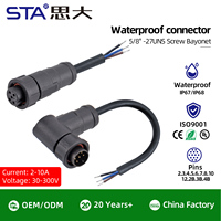 Conector Impermeable UNS Marino de Audio 5/8 27 UNS, Macho y Hembra, Ensamblaje de Cableado/Moldeado en Campo, Enchufe de 2, 3, 4, 5, 6, 7, 8, 10, 12 Pines