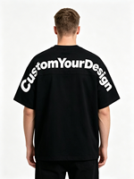 Kaos Oblong Lengan Pendek Katun Murni Desain Khusus Pewarnaan Benang Unisex Oversize Longgar Pria Wanita Fashion Streetwear Kerah Bulat